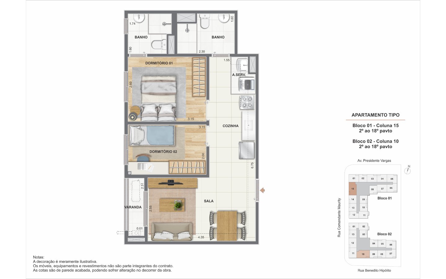 Saudosa Praça Onze Residencial - Planta 1