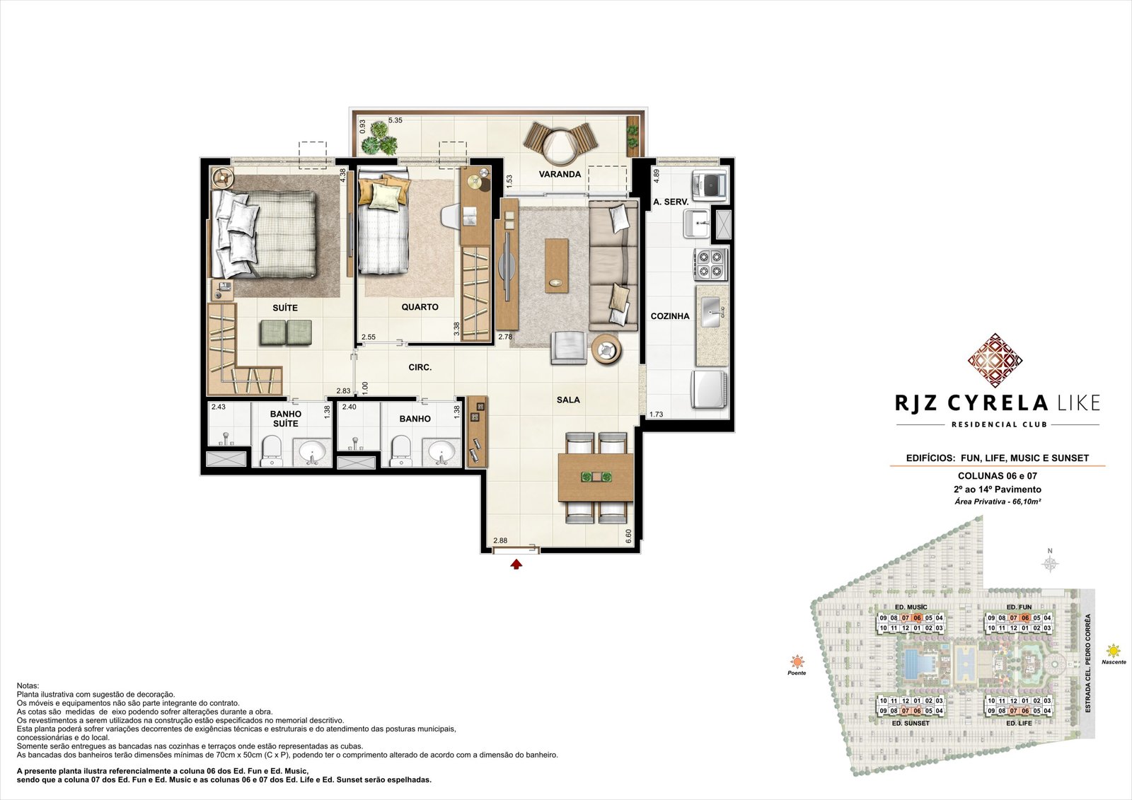 RJZ Cyrela Like Residencial Club - Planta 2